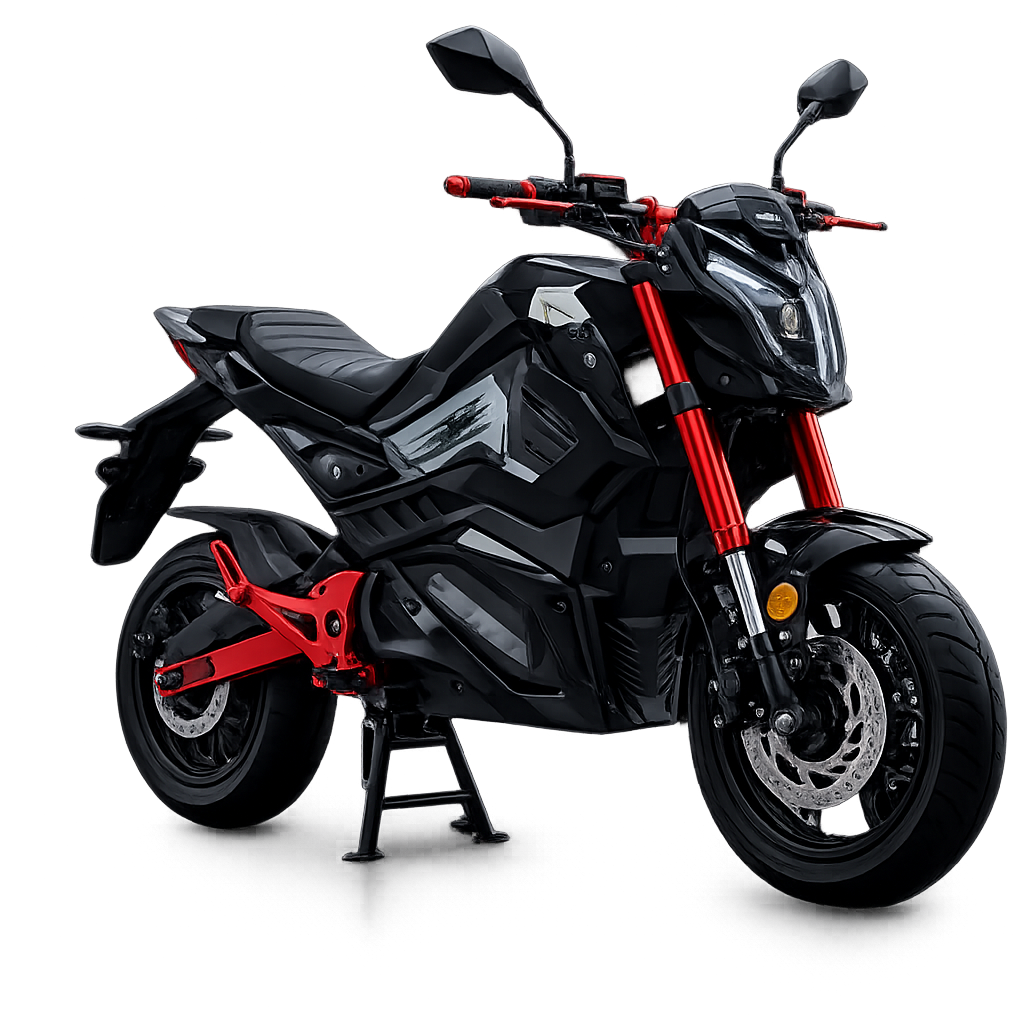 Moto sport electrica negra y roja